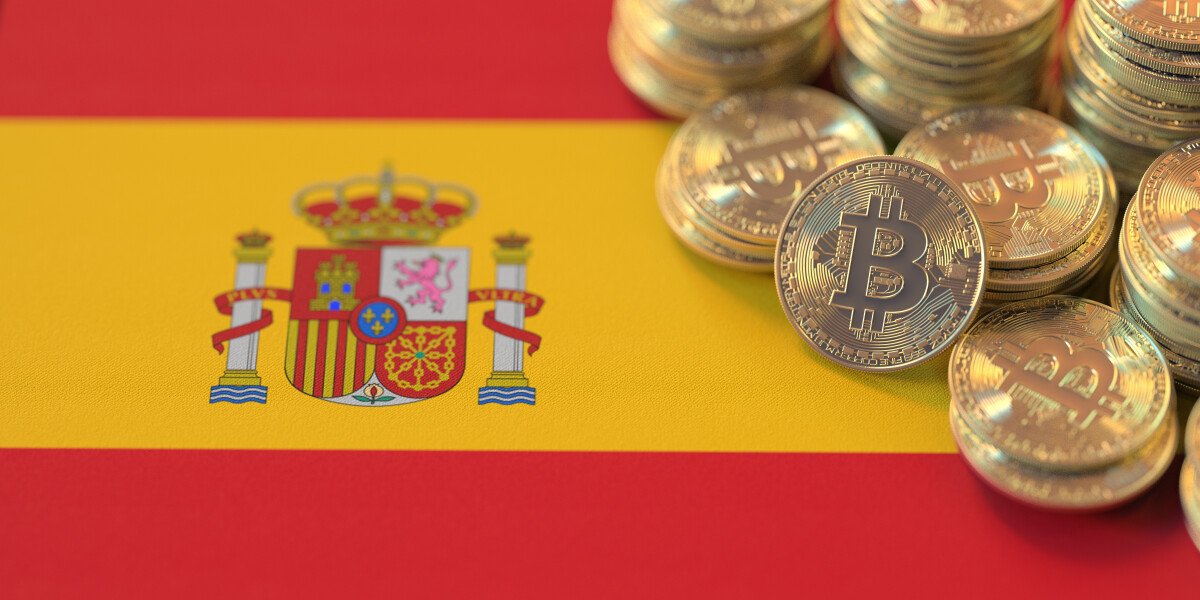 スペイン国旗とビットコイン