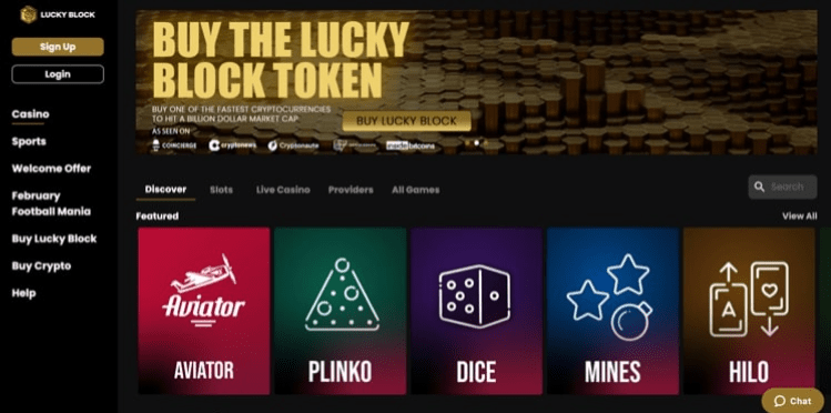Lucky Block-最優秀仮想通貨スポーツブックメーカー
