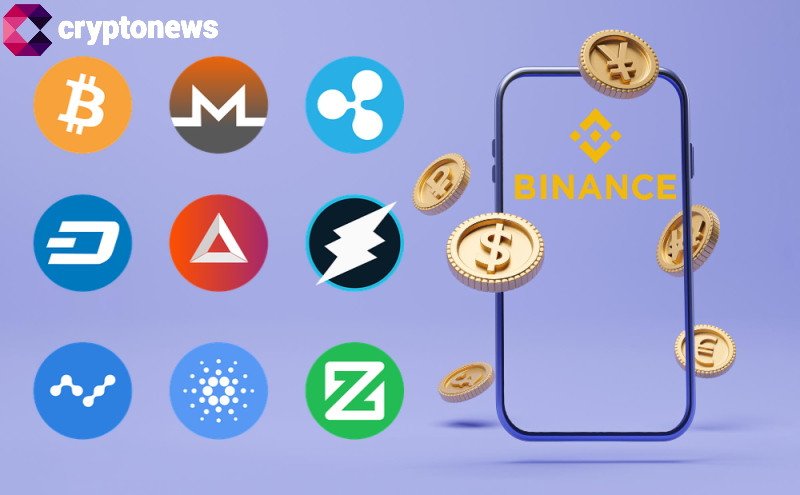 BINANCEと仮想通貨のロゴ